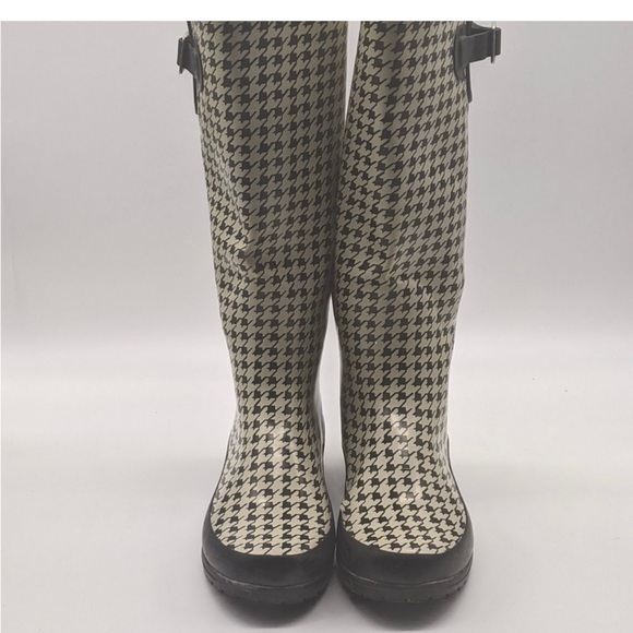 Sperry topsider houndstooth rain boots size 8, worn only once, great condition - Picture 1 of 14